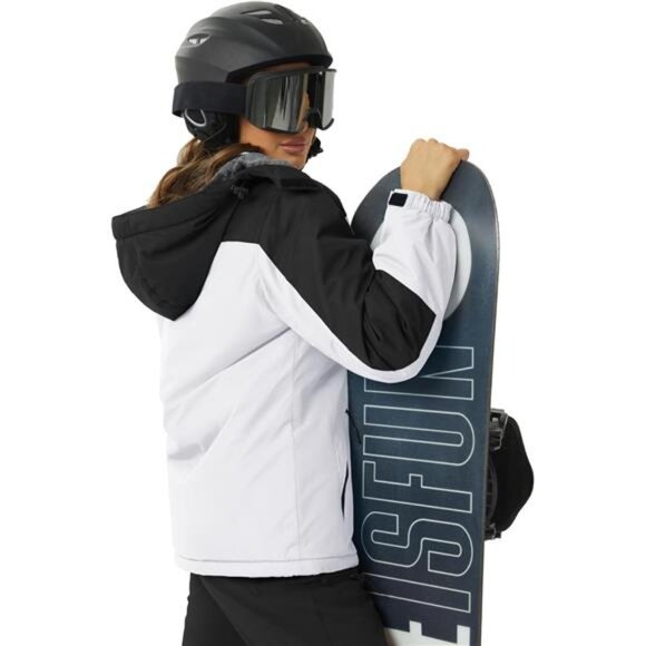 Waterproof Ski Jacket Hooded Fleece Lined Warm Winter Jacket Snow Coat - Picture 6 of 14